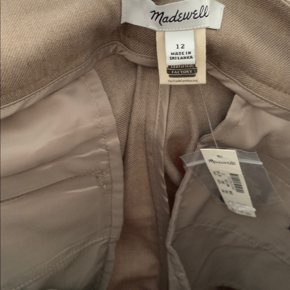 Madewell The Harlow Wide-Leg Trouser in Brushed Twill NWT Size 12 - Picture 8 of 9